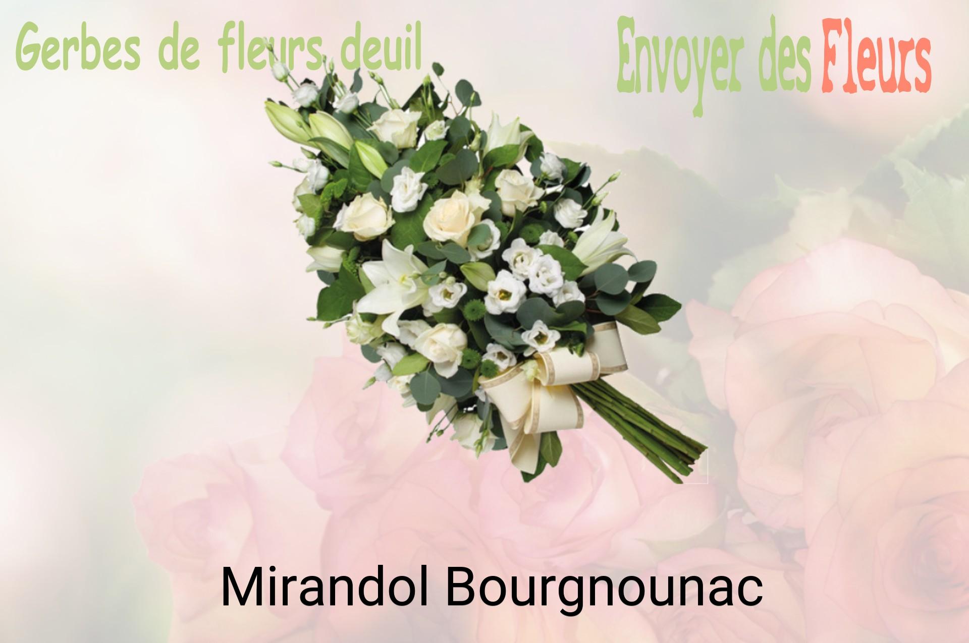 Gerbe de fleurs de deuil livrée à Mirandol-Bourgnounac